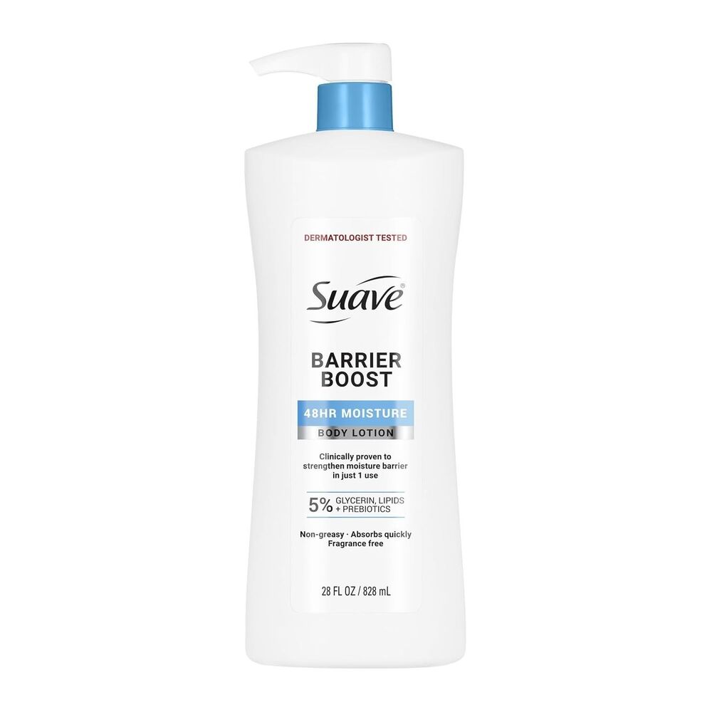 Suave Barrier Boost Body Lotion for Women with Glycerin, Lipids & Prebiotics,